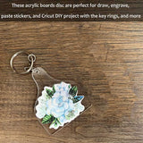 DIY Acrylic Keychain Blank Pendant Reusable Wear-resistant Keyrings