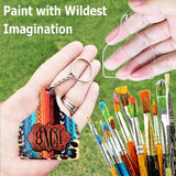 DIY Acrylic Keychain Blank Pendant Reusable Wear-resistant Keyrings