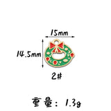10Pcs Enamel Christmas Tree Charms for Earrings Making
