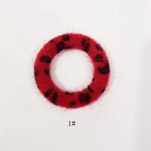 Leopard Mohair Ring Earrings DIY Kit - Set of 10 Pieces