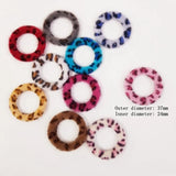 Leopard Mohair Ring Earrings DIY Kit - Set of 10 Pieces