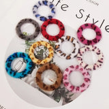 Leopard Mohair Ring Earrings DIY Kit - Set of 10 Pieces
