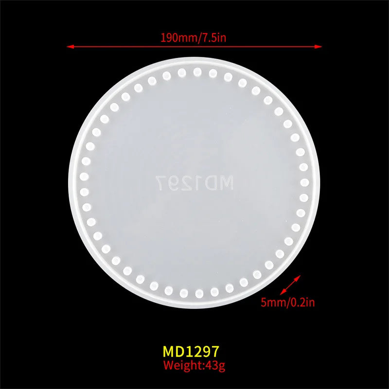 DIY Bag Craft Clutch Bag Resin Molds Round Shape Bag Making Silicone Mold