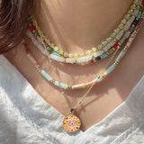 DIY Beaded Agate Clavicle Necklace, Unique Design, Girlfriend Jewelry