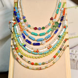 DIY Beaded Agate Clavicle Necklace, Unique Design, Girlfriend Jewelry
