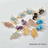 Copper Wire Double Hanging Rock Crystal Gravel Pendant Set