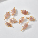 Copper Wire Double Hanging Rock Crystal Gravel Pendant Set