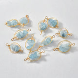Copper Wire Double Hanging Rock Crystal Gravel Pendant Set