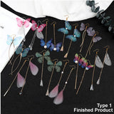 DIY Dragonfly Butterfly Wing Earrings Craft Accessory