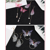 DIY Dragonfly Butterfly Wing Earrings Craft Accessory