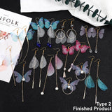DIY Dragonfly Butterfly Wing Earrings Craft Accessory