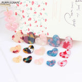DIY Japanese Acetate Love Pendant Earrings Accessories 10pcs