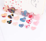 DIY Japanese Acetate Love Pendant Earrings Accessories 10pcs