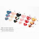 DIY Japanese Acetate Love Pendant Earrings Accessories 10pcs