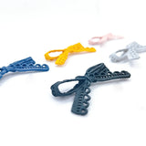 DIY Jewelry Accessories Alloy Bow Earrings Pendant Material 4pcs