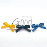 DIY Jewelry Accessories Alloy Bow Earrings Pendant Material 4pcs
