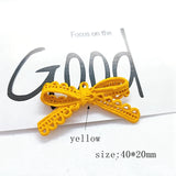 DIY Jewelry Accessories Alloy Bow Earrings Pendant Material 4pcs