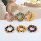 DIY Woven Diamond Hollow Pendant Earrings Material