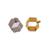 10pcs K Plated Brass Geometric Eardrop Findings