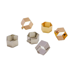 10pcs K Plated Brass Geometric Eardrop Findings