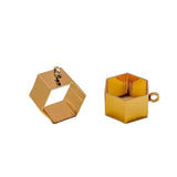 10pcs K Plated Brass Geometric Eardrop Findings