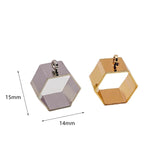 10pcs K Plated Brass Geometric Eardrop Findings
