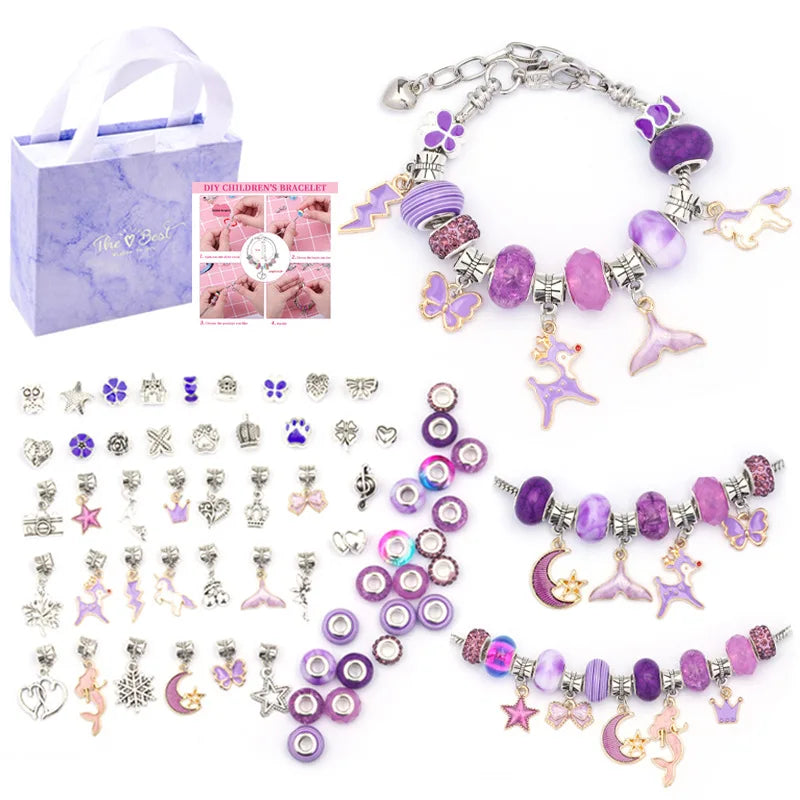 DIY Beaded Bracelet Kit for Girls 6-13 Years Old - Children's Birthday Gift
