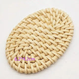 DIY Wooden Straw Weave Rattan Water Drop Wood Beads Vine Braid Jewelry