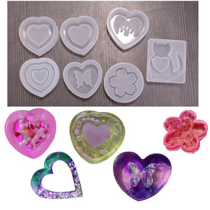 Heart Butterfly Cat Shake Mold Silicone Epoxy Resin Mold Jewelry Tools