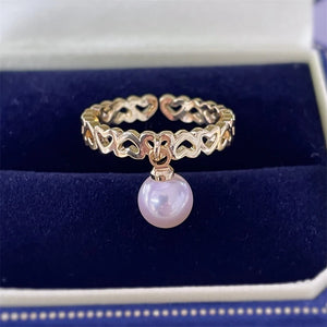 Adjustable Heart Ring Base for Crystals and Pearls