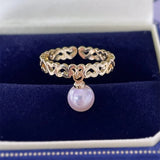Adjustable Heart Ring Base for Crystals and Pearls