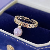 Adjustable Heart Ring Base for Crystals and Pearls