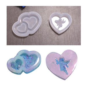 DIY Heart Epoxy Resin Mold Jewelry Accessories Shaker Mold Handcraft Moulds