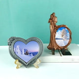 Heart Photo Frame Resin Mold Moon Picture Frame Table Decoration Silicone Mould