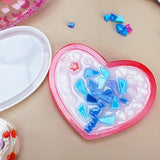 Heart Round Mosaic Coaster Silicone Moulds Epoxy Resin Mold