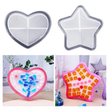 Heart Round Mosaic Coaster Silicone Moulds Epoxy Resin Mold