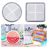 Heart Round Mosaic Coaster Silicone Moulds Epoxy Resin Mold