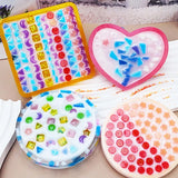 Heart Round Mosaic Coaster Silicone Moulds Epoxy Resin Mold