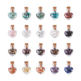 DIY Heart Wishing Bottle Kit with Glass Bottles and Gemstones