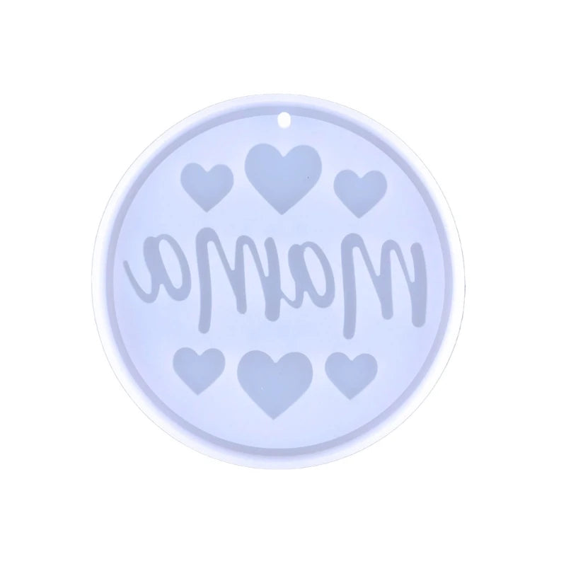 Heart-Shape Letters Keychain Silicone Mold for DIY Ornaments