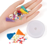 DIY Heishi Beads Jewelry Making Kits 6mm Polymer Clay Beads Tassel Charms Set
