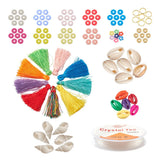 DIY Heishi Beads Jewelry Making Kits 6mm Polymer Clay Beads Tassel Charms Set