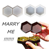 Hexagon Jewelry Storage Box Crystal Epoxy Resin Mould
