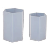 Hexagonal Cylindrical Silicone Mold for Candle Pot Making