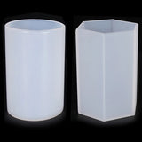 Hexagonal Cylindrical Silicone Mold for Candle Pot Making