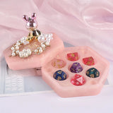 Hexagonal Jewelry Storage Box Resin Mold Seven-piece Dice Holder Silicone Mold