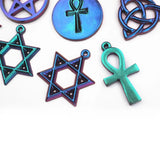 DIY Hexagram Spiritual Amulet Pendant Resin Mold Celtics Pentagrams Star Molds