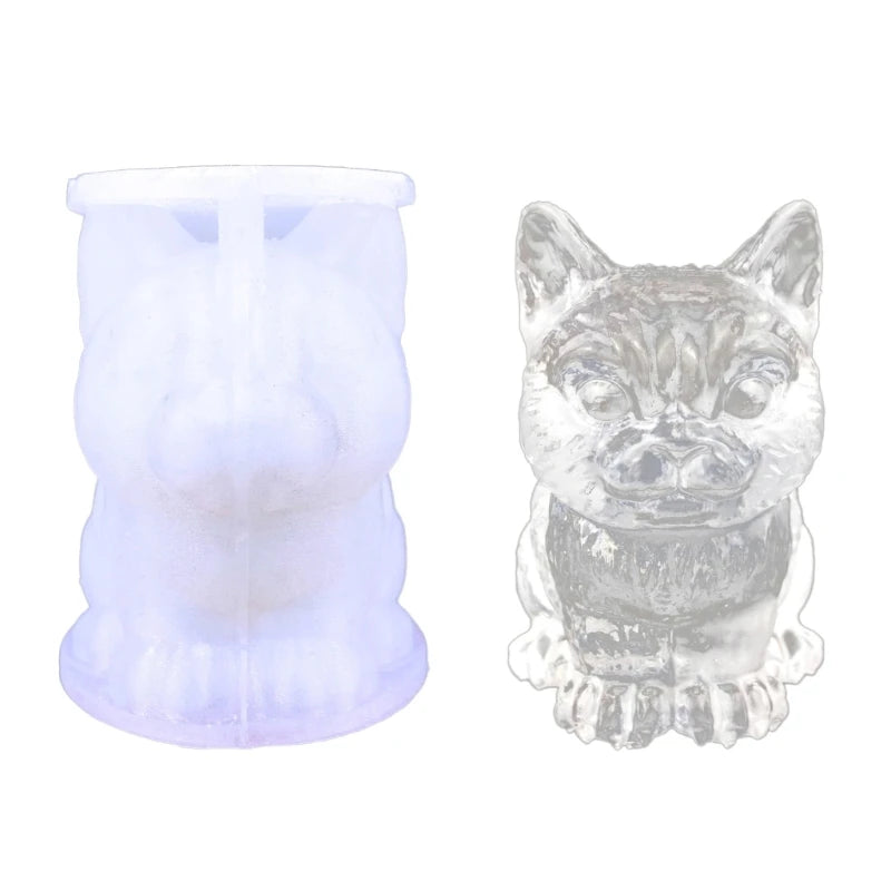 High Mirror Owl Cat Ornaments Resin Mold
