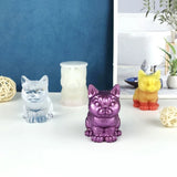 High Mirror Owl Cat Ornaments Resin Mold