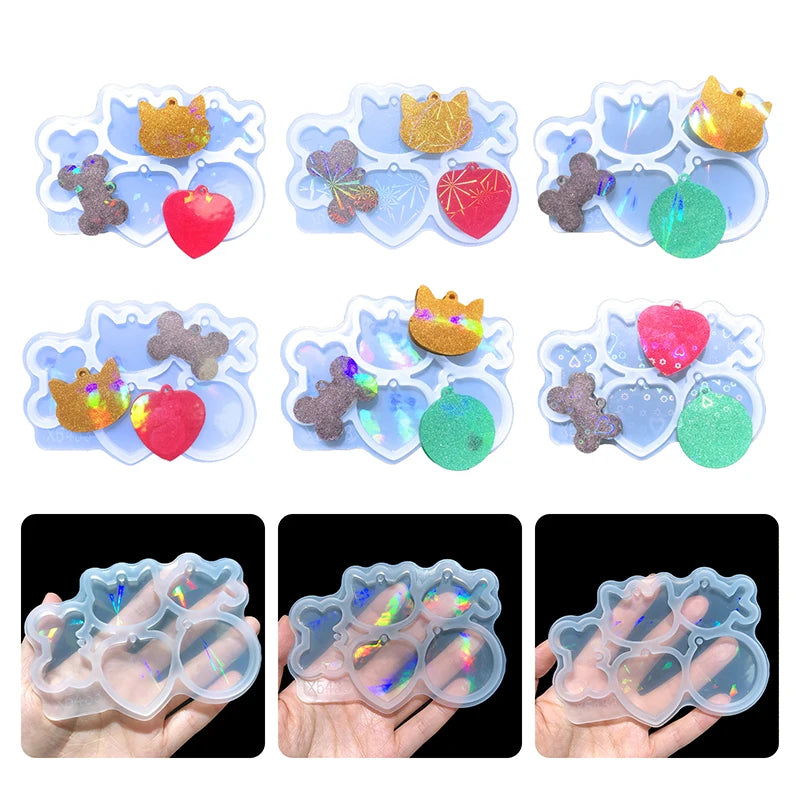 Holographic Charm Silicone Mold for Resin Molds